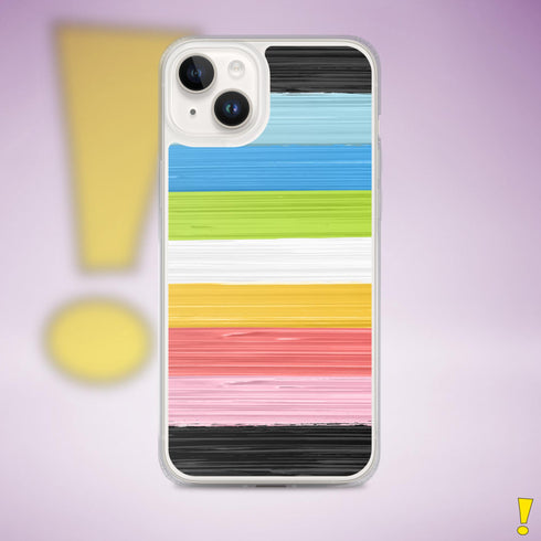 Queer Pride Flag Brush Strokes Clear Case for iPhone®